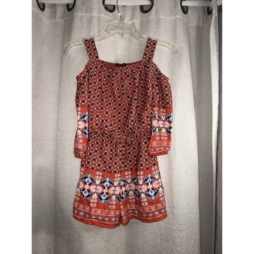My Michelle Girls Open Sholder Romper Red Size Medium Summer